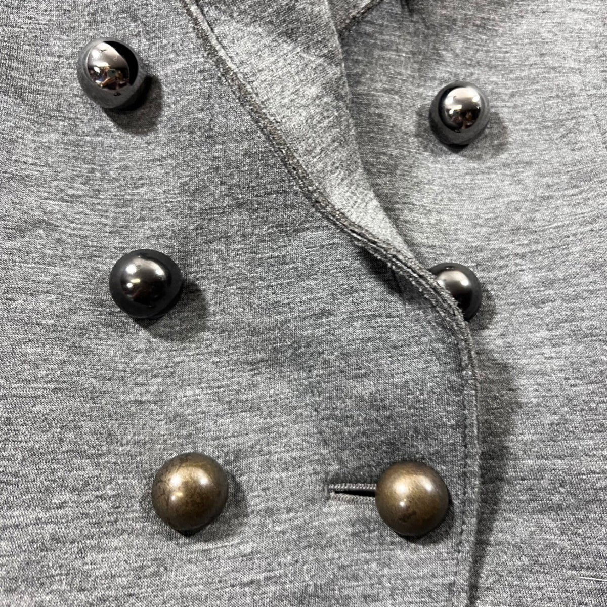 Donna Karan New York Blazer Women Size 2 Gray Double Breasted Minimalist