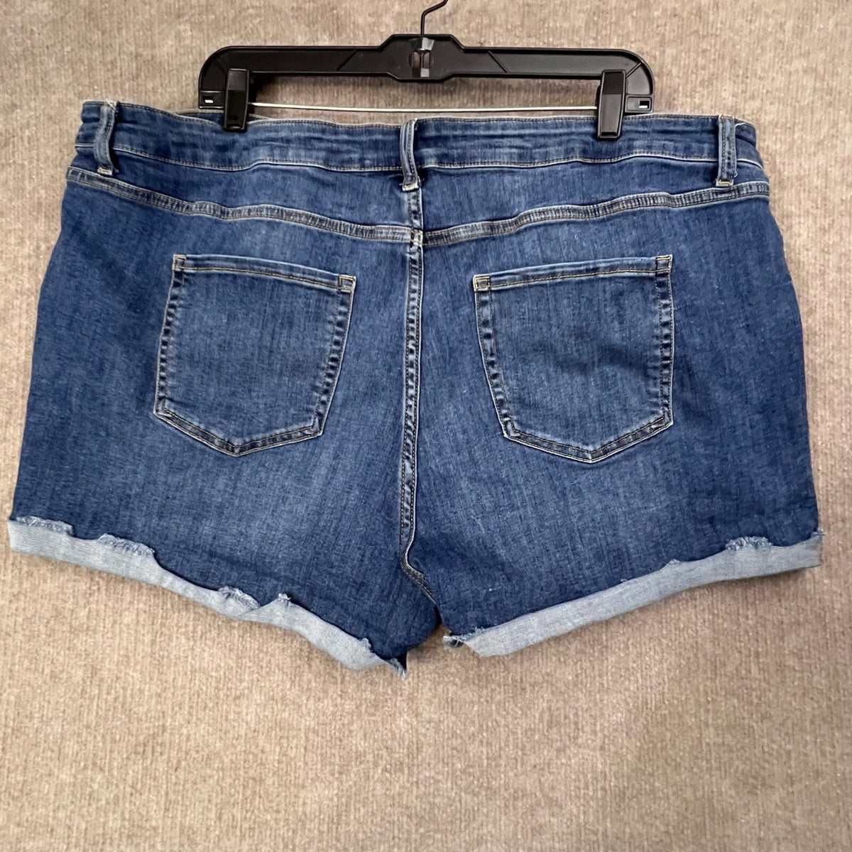 Falls Creek Denim Shorts Womens 24W Blue Cuffed Hem Casual