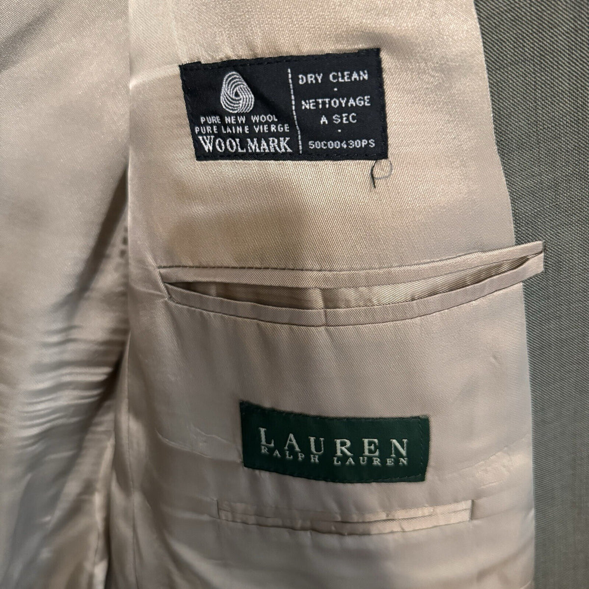 Vintage Lauren Ralph Lauren Virgin Wool 42R 2 Button Single Vent Blazer 1998