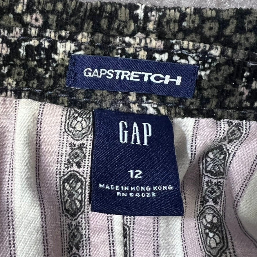 Gap Women's Floral Corduroy Blazer Jacket GAP STRETCH Size 12 Academia