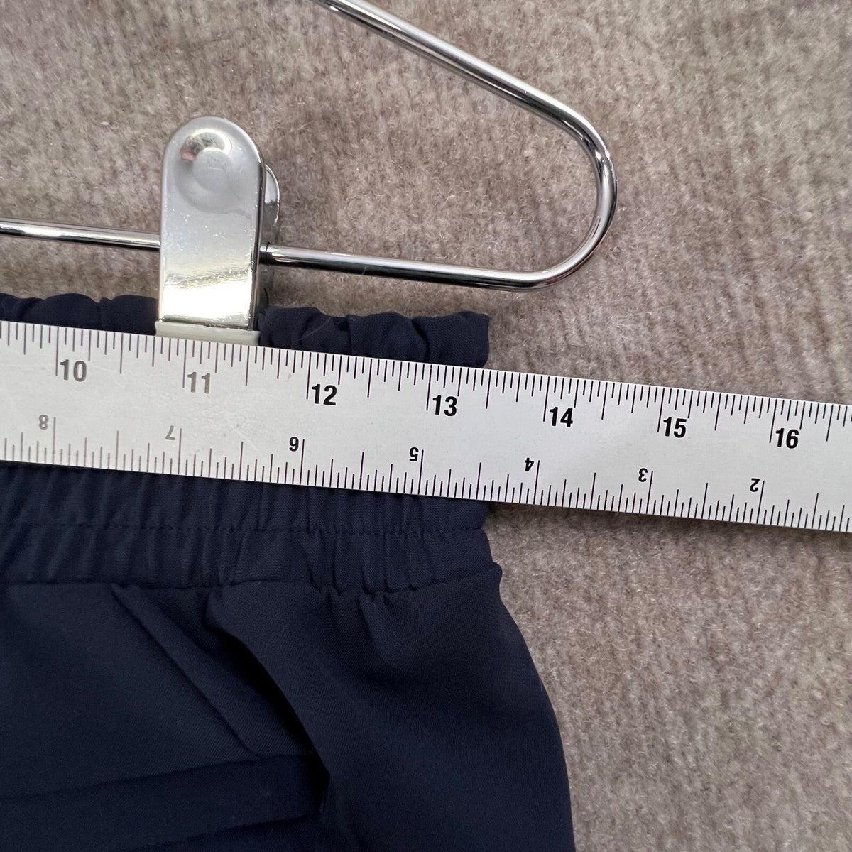 Athleta Metropolis Straight Leg Pants Navy Blue Drawstring Ankle Zip Size 0