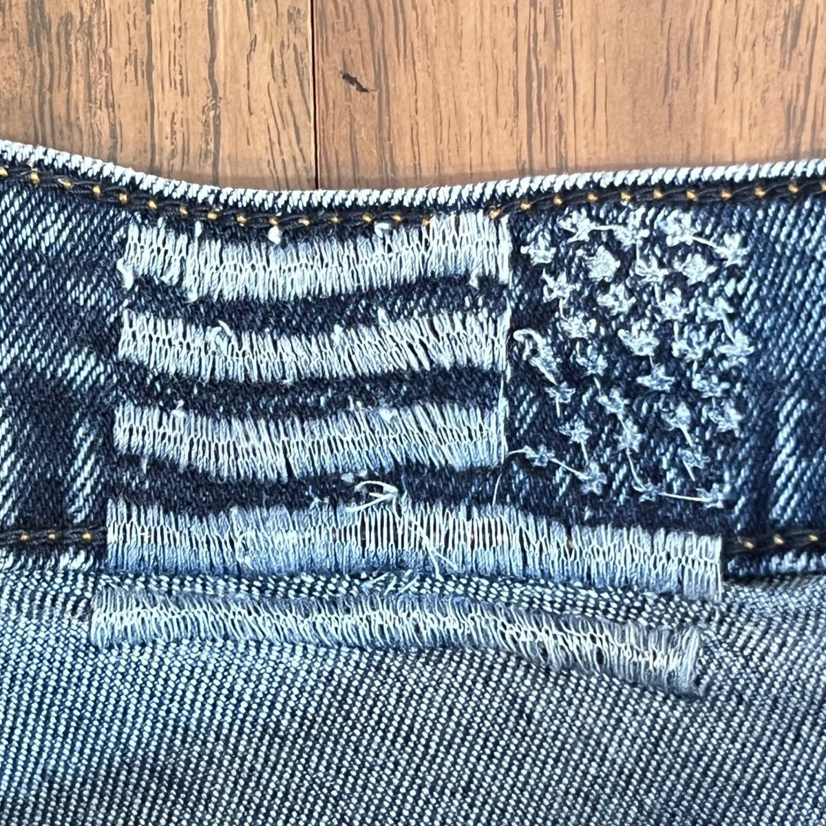 Revice Denim Star Jeans Women 31 High Rise Seam Front Slim Straight Western Blue