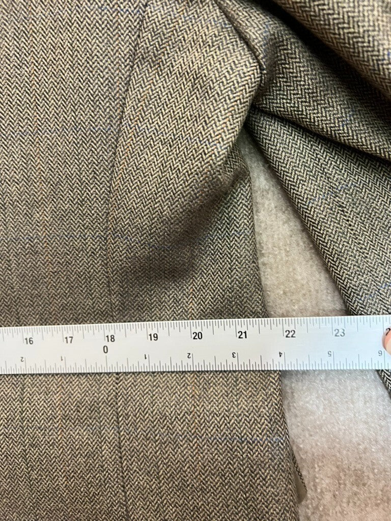 Lauren Ralph Lauren Blazer Mens 44 Herringbone Wool Blend Brown Academic Classic