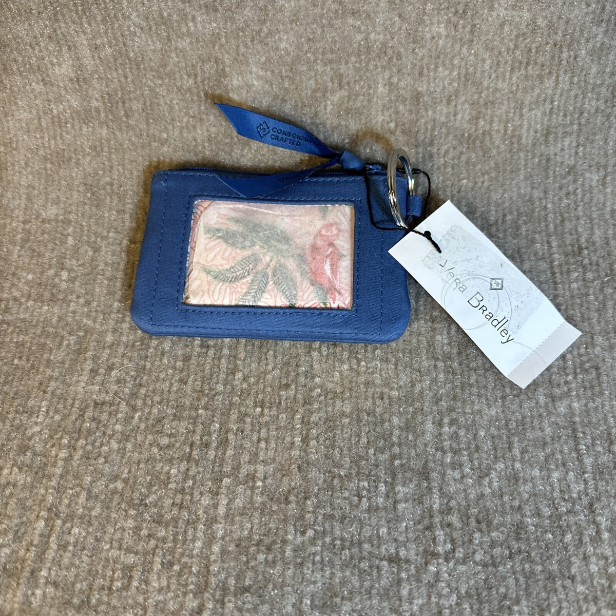 Vera Bradley Zip ID Case Wallet - Embroidered Rain Forest Canopy, NWT