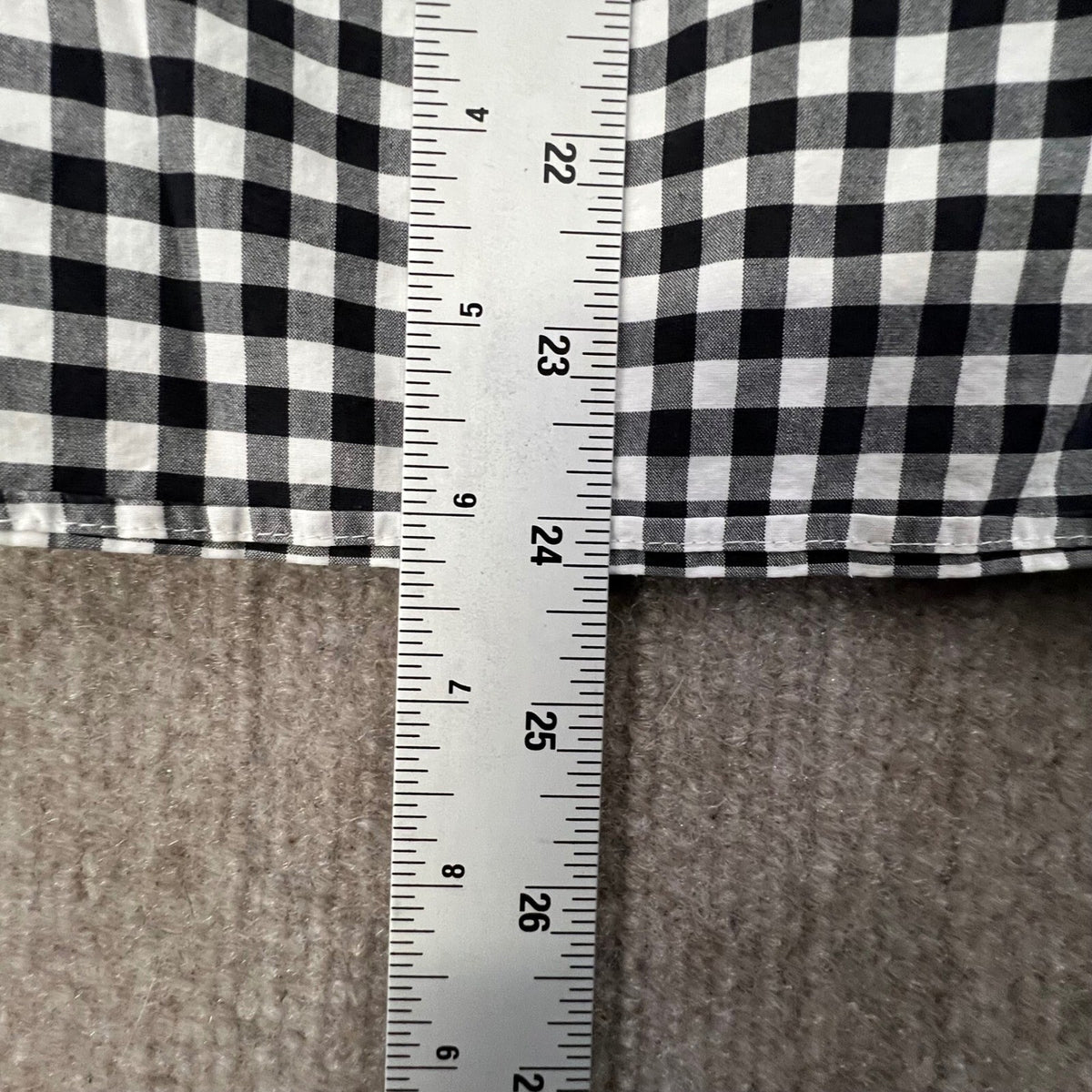 J.Crew The Perfect Shirt Women's Black White Gingham Check Button Down Top