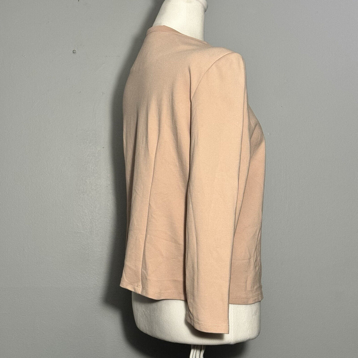 Blazer Jacket Peach Open Front Minimalist Business Casual Career