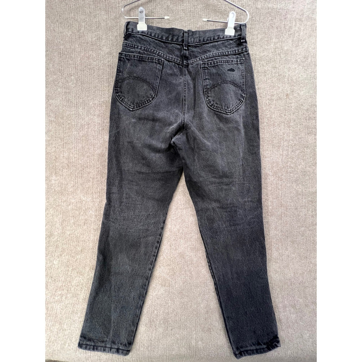 Vintage Chic 16 Mom Jeans High Waist Tapered Leg Black Denim Women's Pants