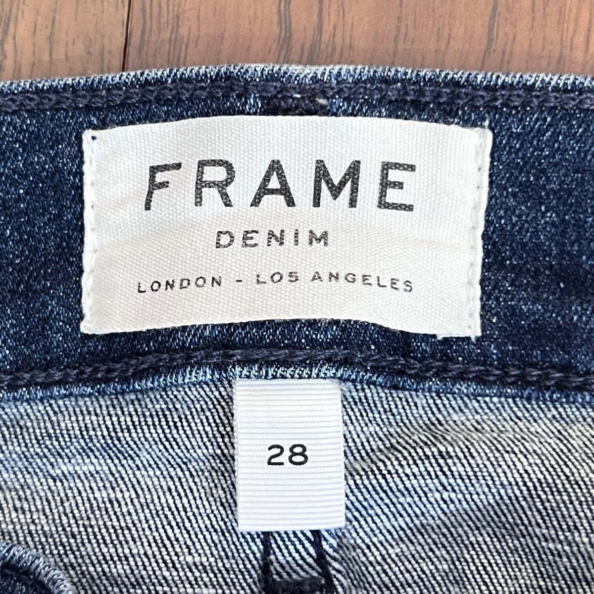 FRAME Le High Flare Jeans Womens 28 Dark Wash High Rise Stretch Denim Boho Chic