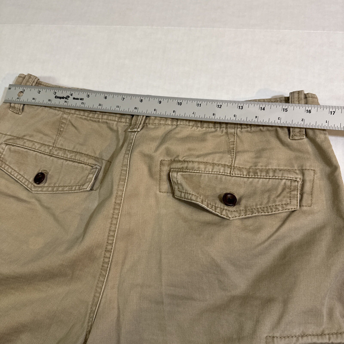 Bass Cargo Short Men 36x10 Khaki Casual Walking Cotton Preppy