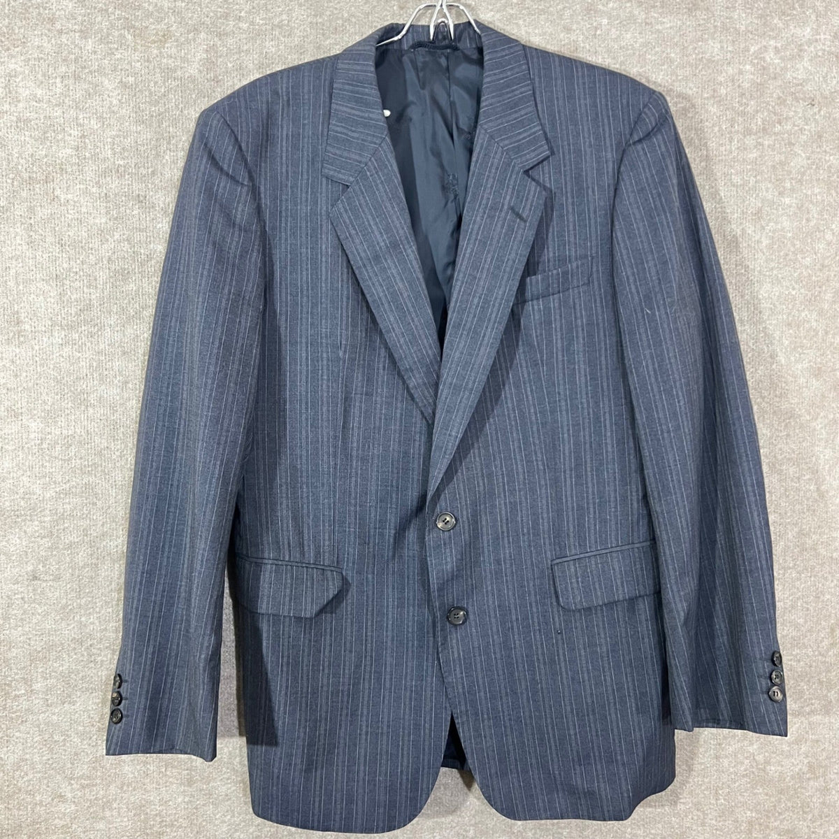 Vintage Burberrys Blazer Mens 42 Pinstripe Wool Structured Academia FLAW