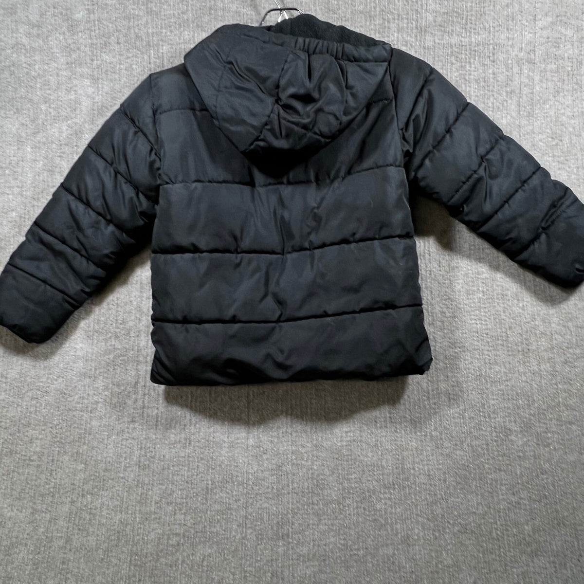 Swiss Tech Kids Puffer Jacket Hooded Black Size XS 4-5 Winter Warm Fleece Lined
