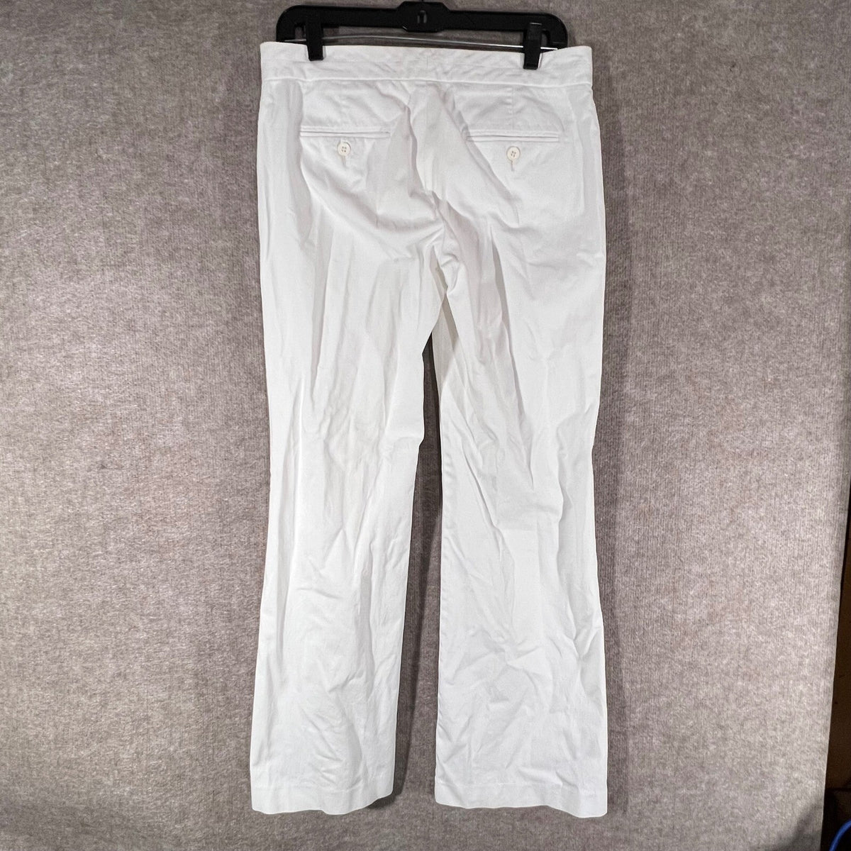 Ann Taylor Loft Pants Womens 10 White Cotton Blend Stretchy Minimalist
