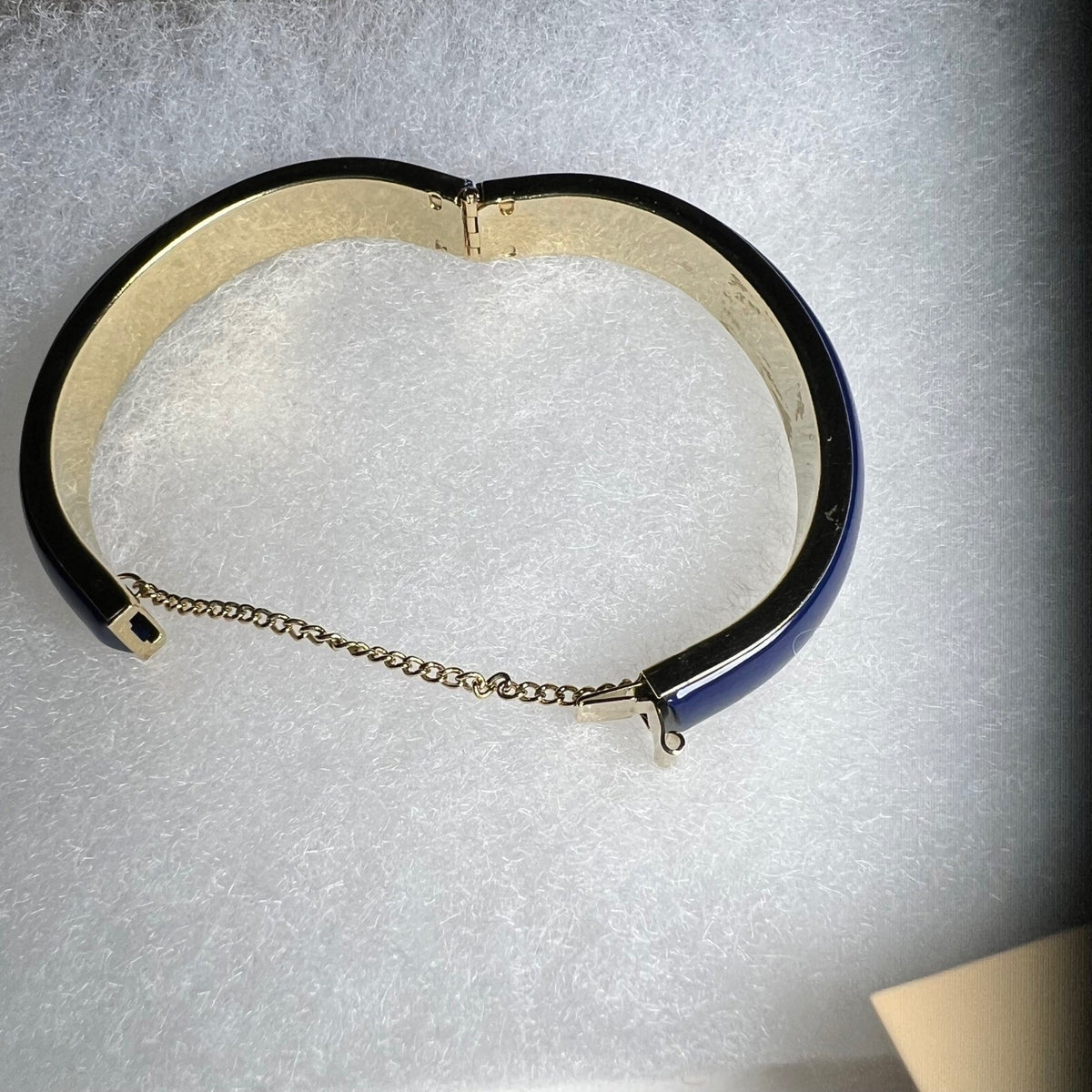 Unsigned Vintage Navy Bead Necklace Bangle Bracelet Earrings Jewelry Set