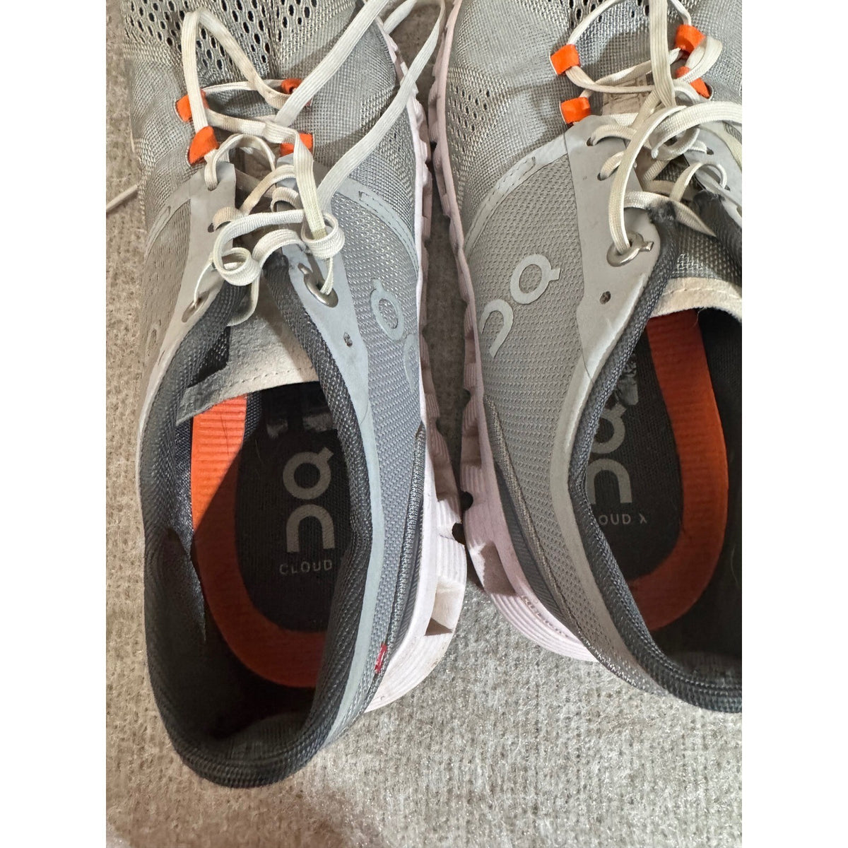 On Cloud X Running Shoes Womens 8.5 Gray Pink Lightweight Training Sneakers