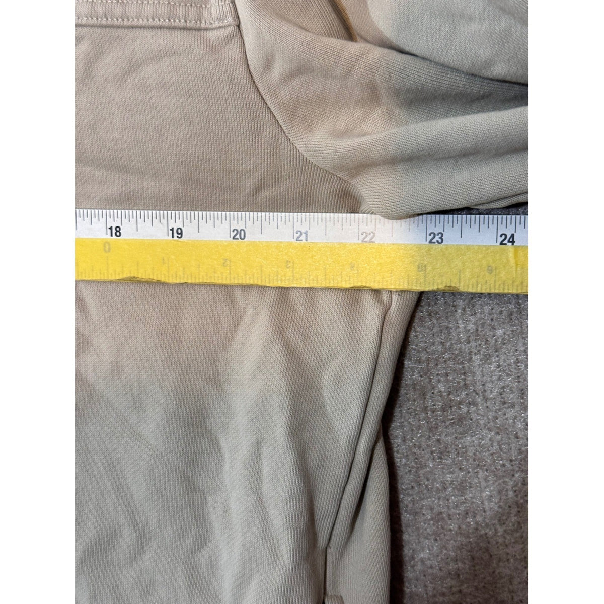 Good American Shacket Women 3/4 Khaki Cotton Fleece Shacket Oversized Utility