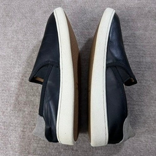 UGG Black Leather Slip On Sneakers Casual Shoes Size 8