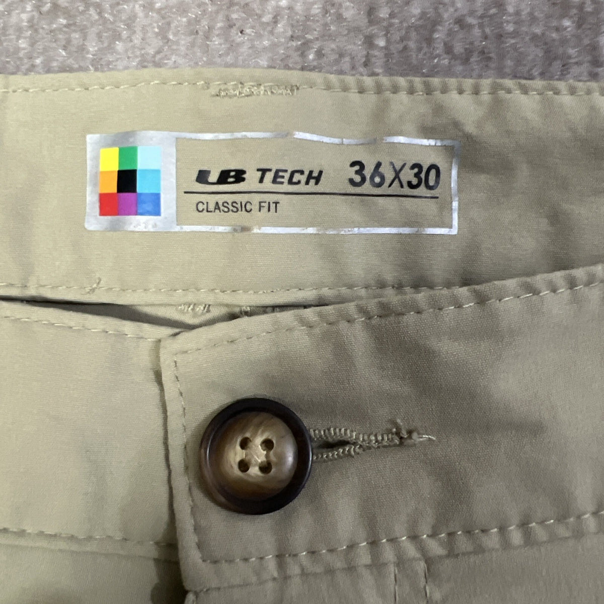 UB Tech Cargo Pants Mens 36x30 Brown Outdoor Hiking Performance Fishing Golf