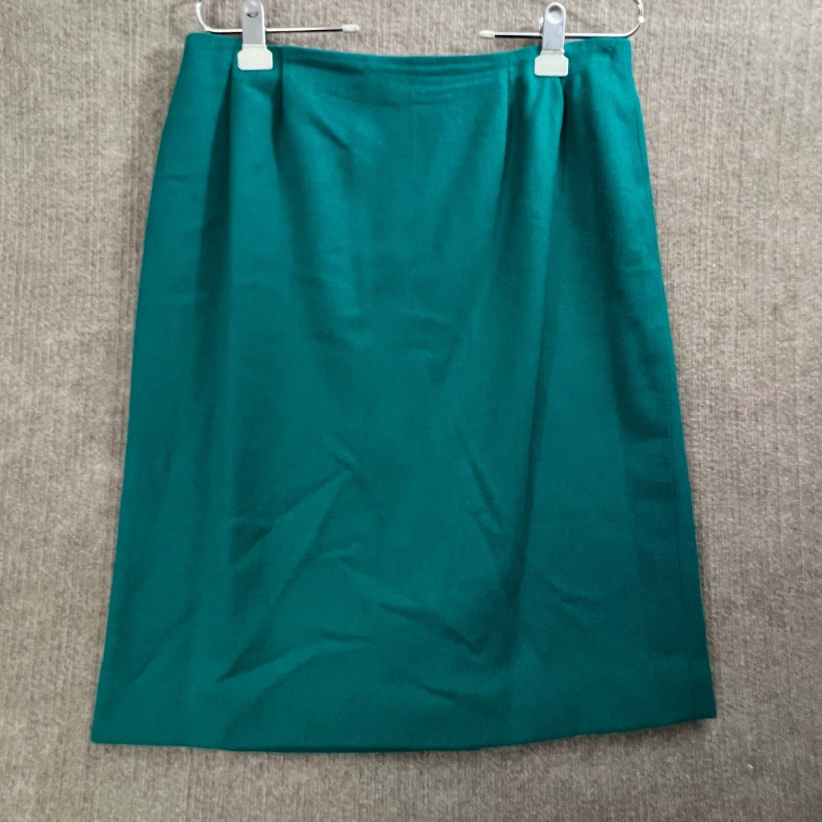 Pendleton Wool Suit Set Teal Green Skirt and Blazer Vintage Made in USA