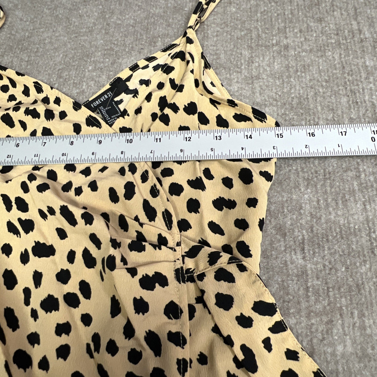 NWT Forever 21 Leopard Print Wrap Romper Size Small Taupe Spaghetti Strap Mini S