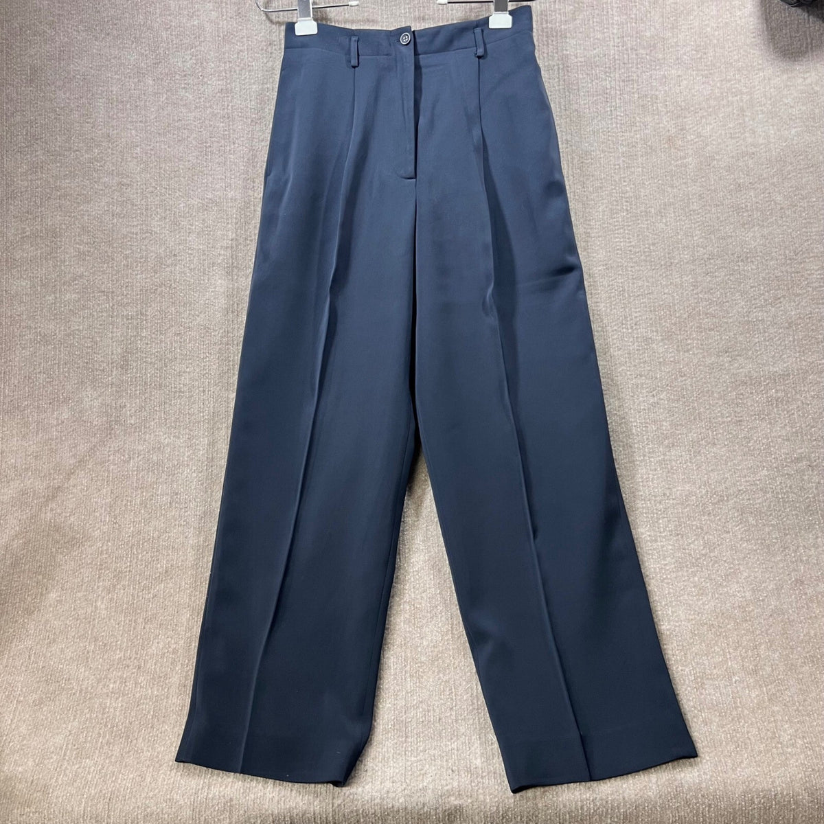 Caslon Navy Blue Belted Blazer Dress Pantsuit Sz 6 Capsule Office Interview Suit