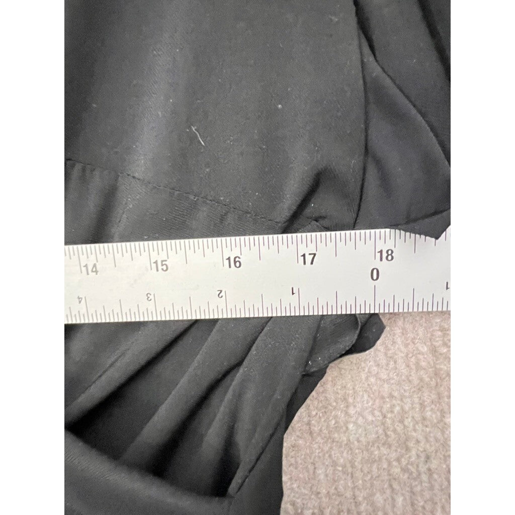 Chaps Black Flutter Sleeve 10 Surplice Wide Leg Jumpsuit Elegant Evening Outfit