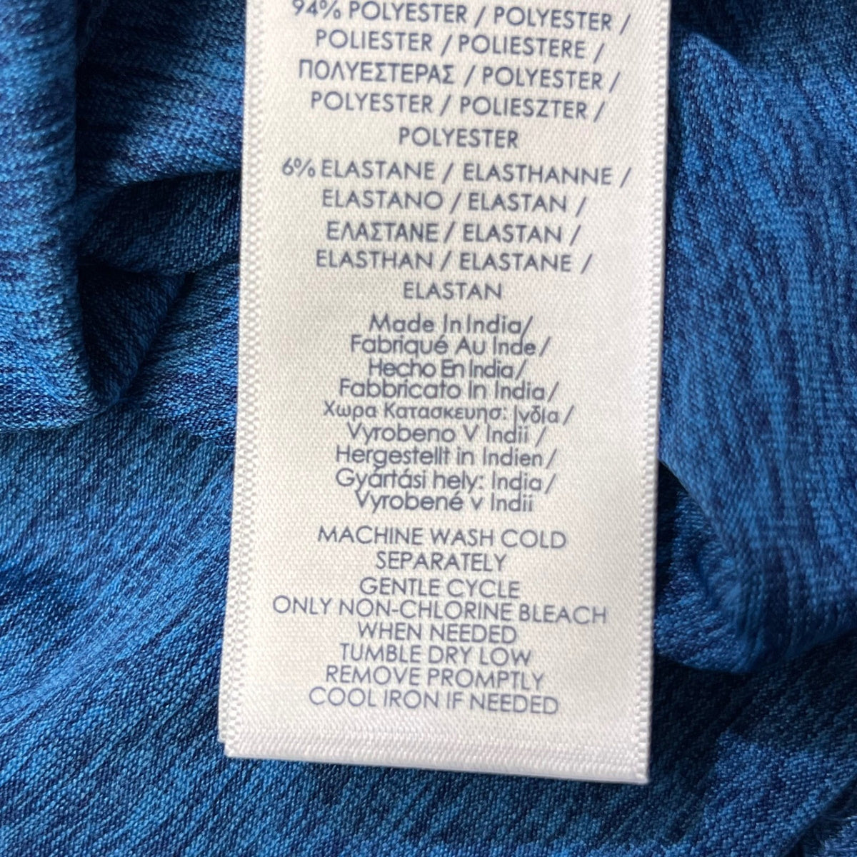 Chaps Golf Polo Shirt XL Blue Heathered Performance Golf Clubs Logo Casual