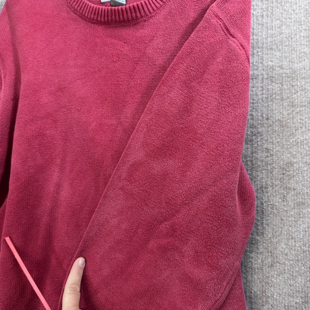 Vintage Eddie Bauer Men L Crew Neck Cotton Heavy Knit Sweater Australia Pullover