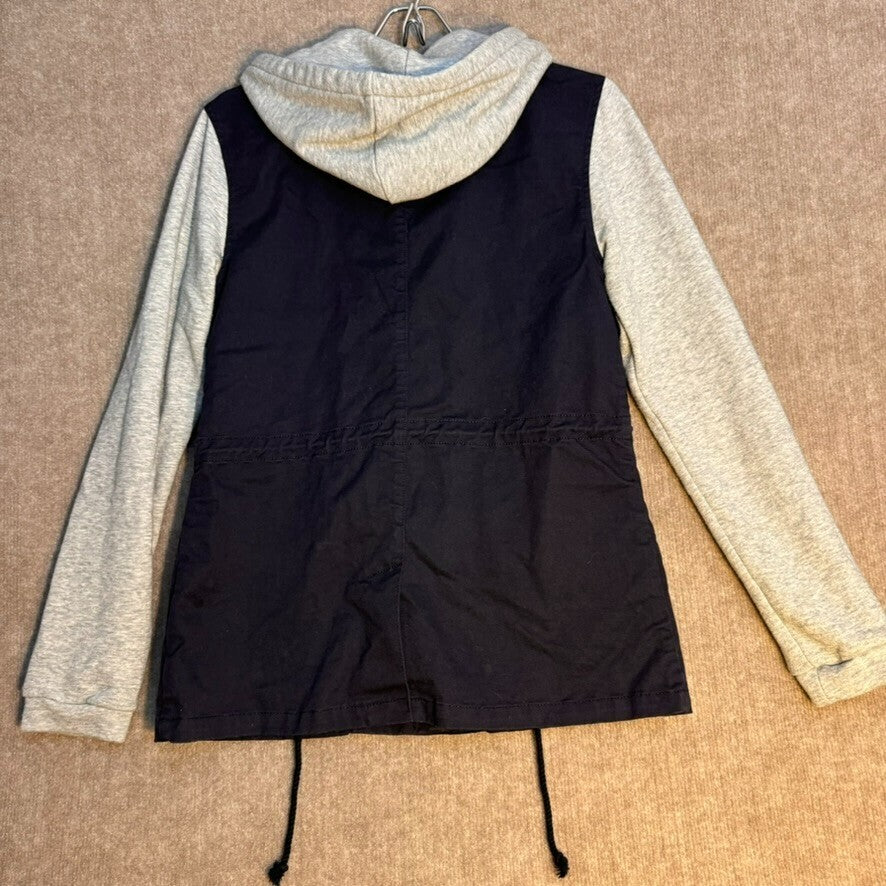 Blossom Clover Sm Women's Hooded Chore Coat Style Jacket