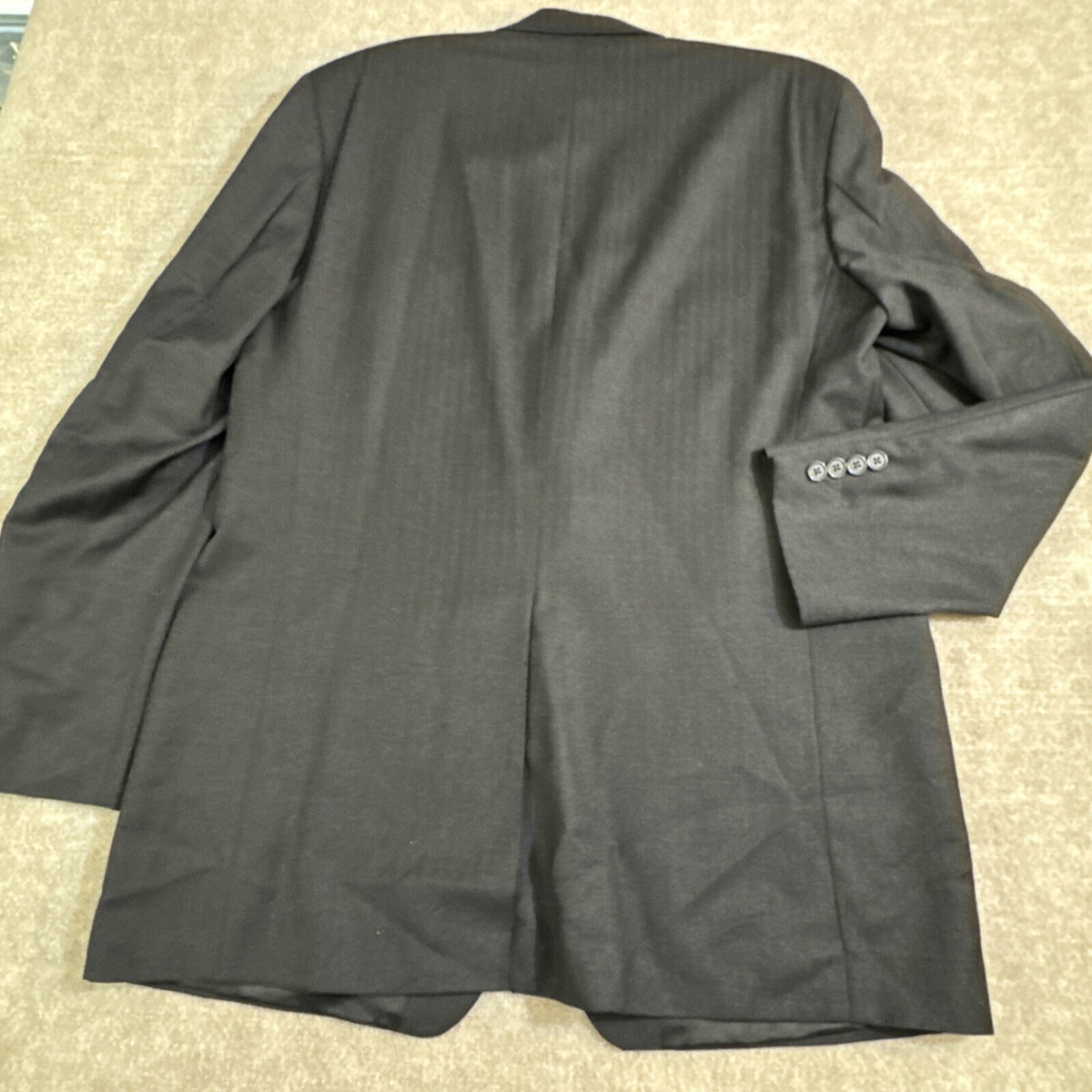 Chaps Ralph Lauren Men Blazer 42L Black Wool Blend Stripe
