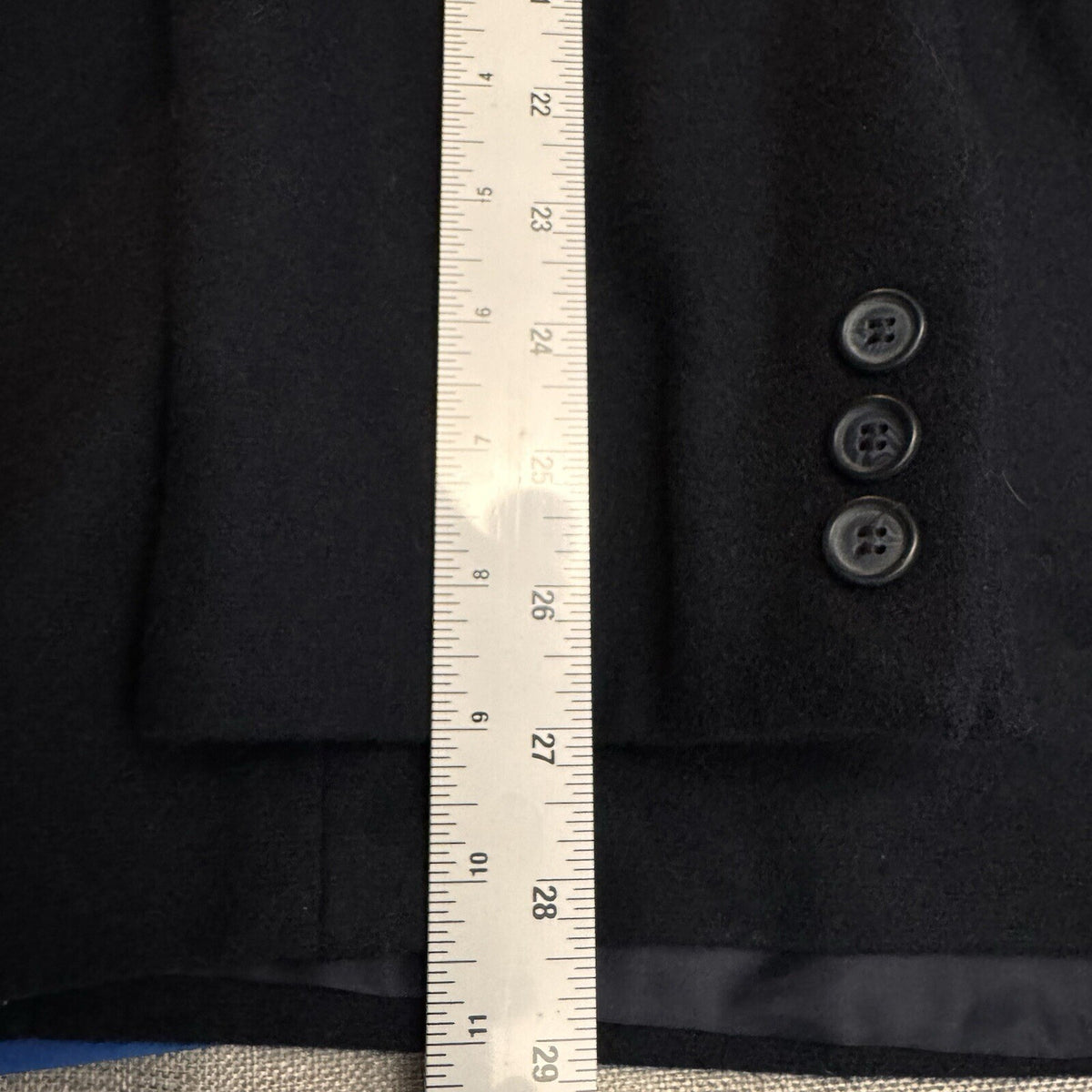 7 Collection Suit Jacket Men 46L Dark Navy Wool Ukraine Made Formal Classic