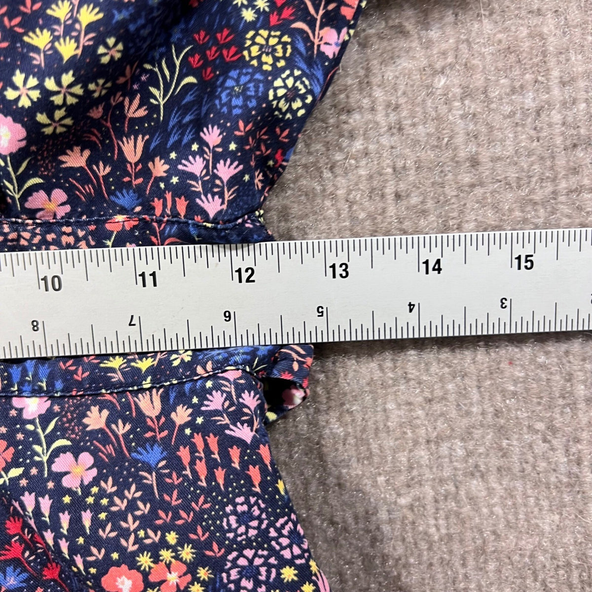 Marine Layer Floral Print Button Front Tie Waist Mini Dress X Small