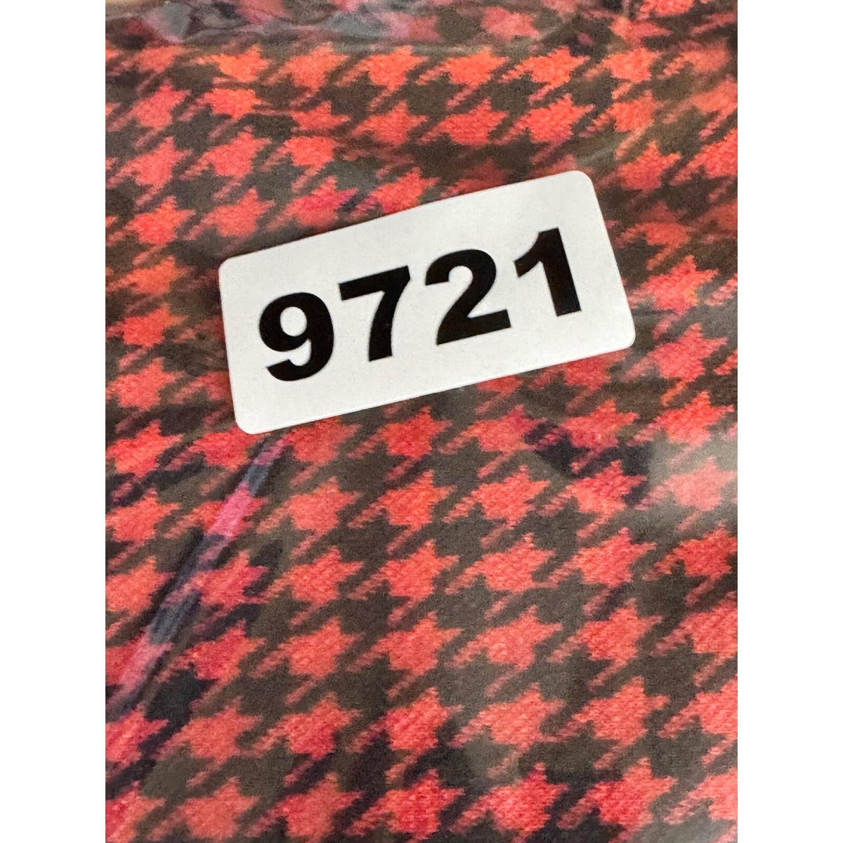 Philosophy Houndstooth Blazer Women L Red Black Longline Jacket Career
