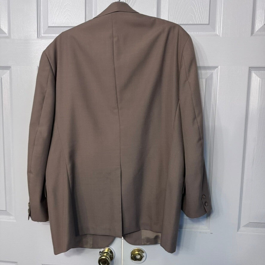 Brooks Brothers Blazer Jacket Mens 46 Reg Tan Brown Wool Blend Sport Coat