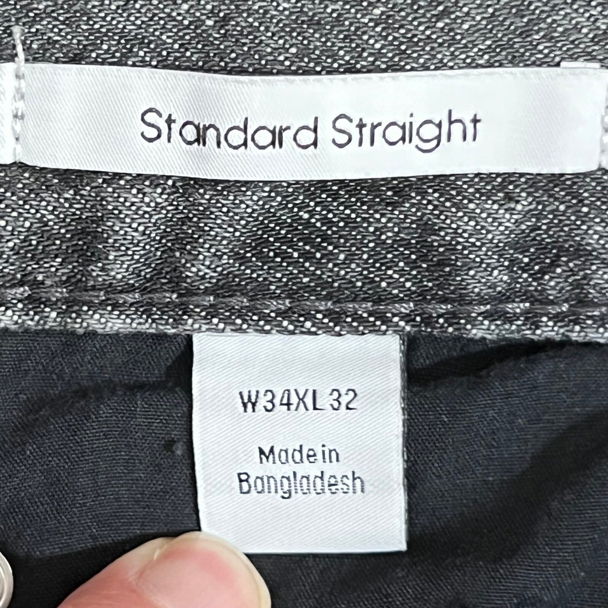 Calvin Klein Jeans Mens 34 Gray Acid Wash Straight Leg Denim Casual Streetwear