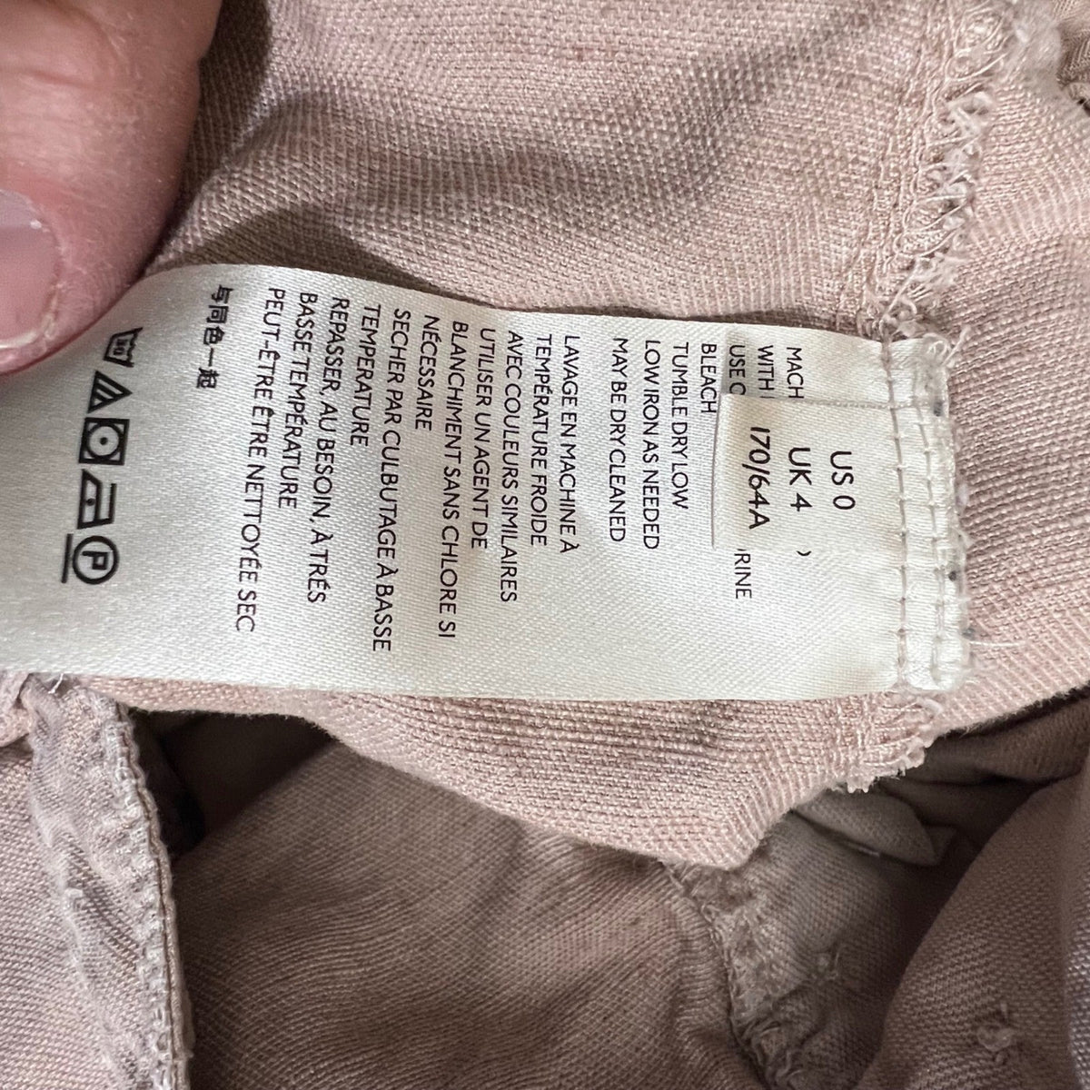 Free People High Waisted Button Fly Cropped Cargo Pants Dusty Rose Size 0