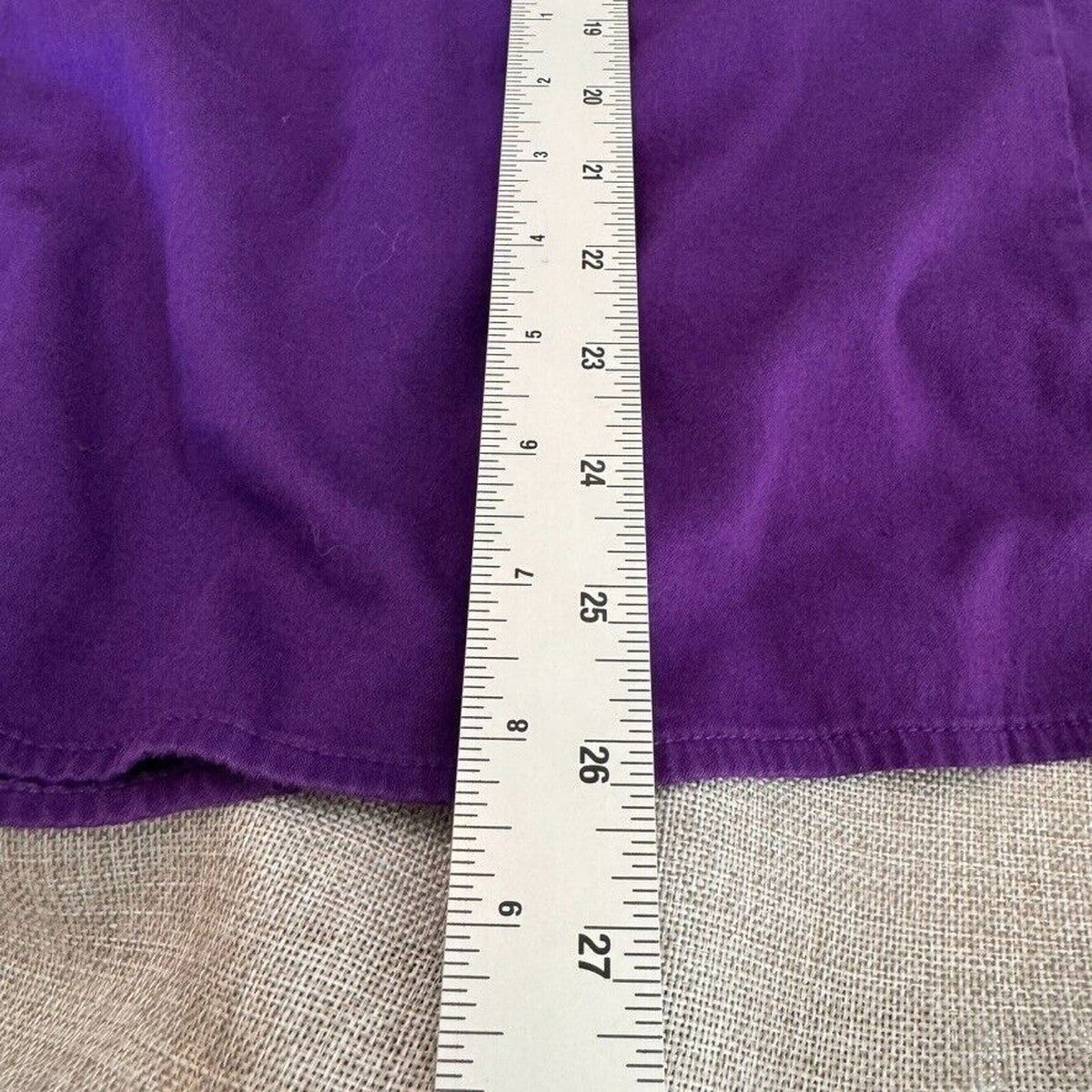 Avenue Womens Plus Size 30/32 Purple Button Down Collared Blouse Shirt Top Tunic