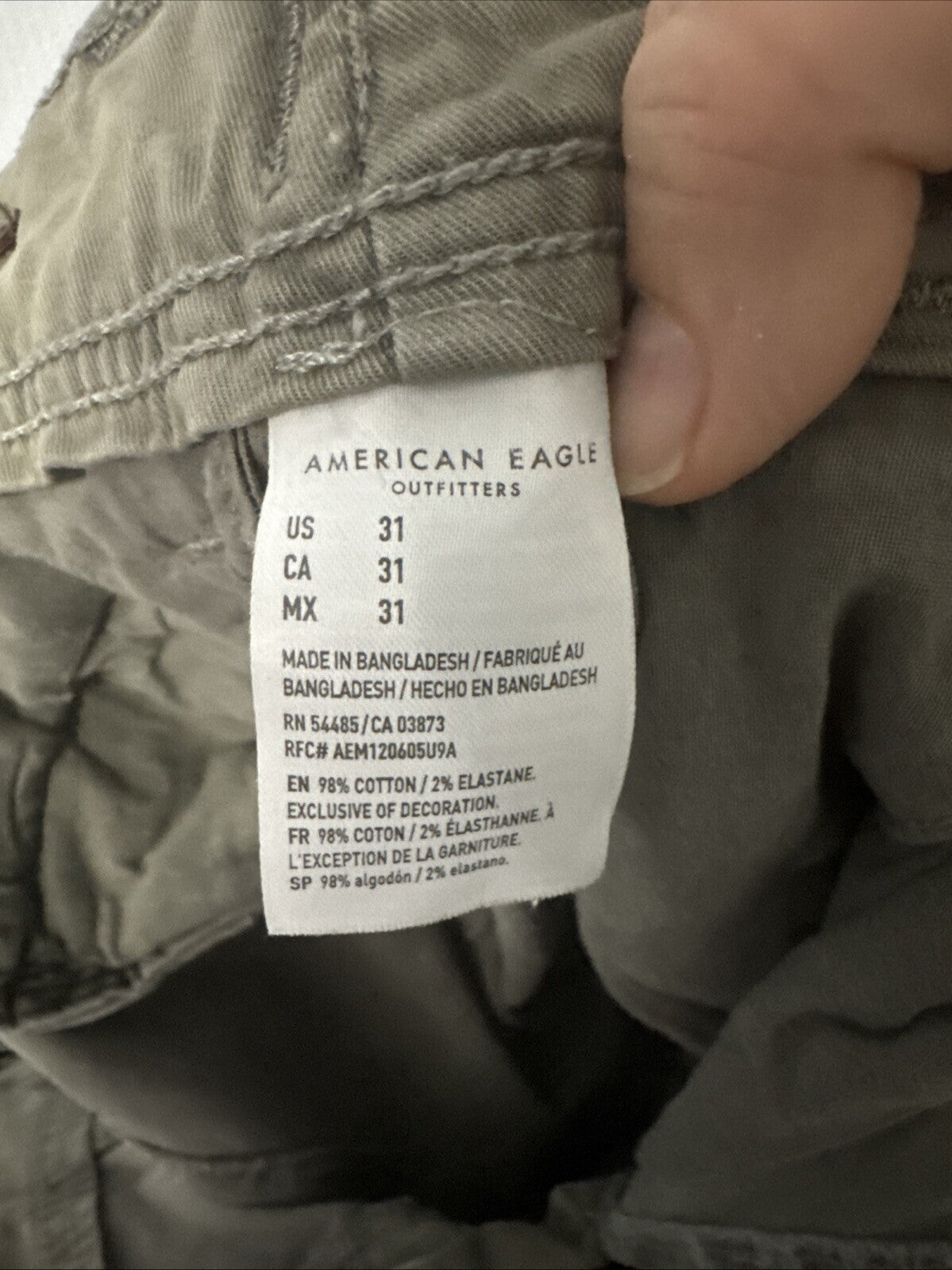 AEO Next Level Flex Men 31 Cargo Shorts