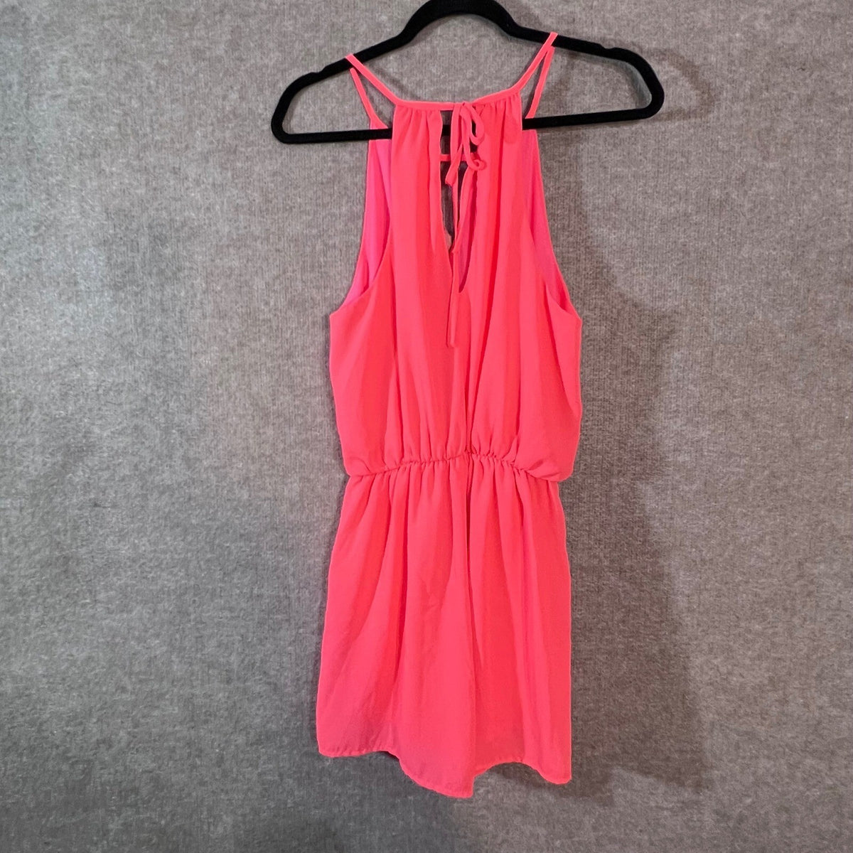 GB Romper Womens Medium Pink Halter Sleeveless Barbiecore Beach Summer