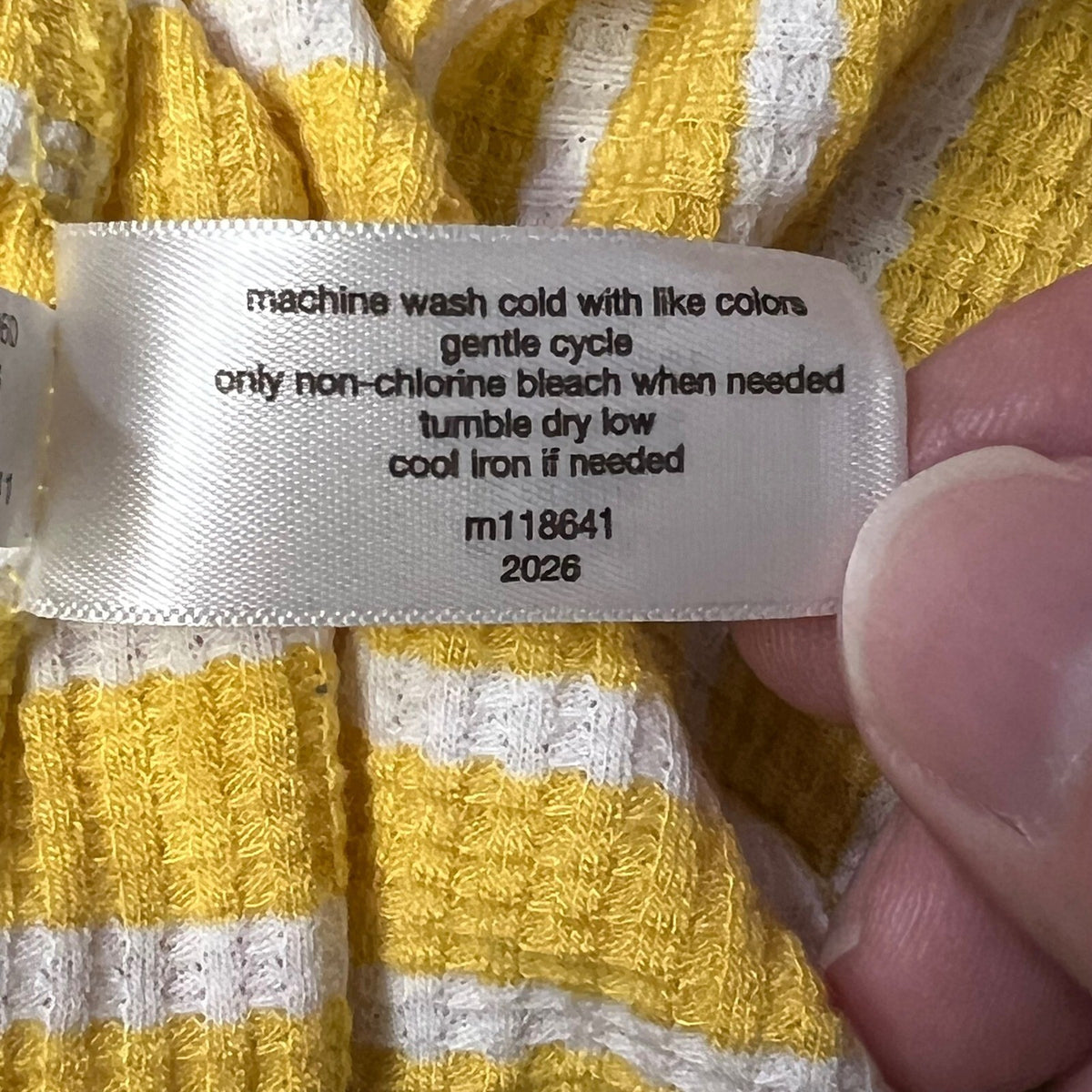 Lane Bryant Women's Plus Size 26/28 Yellow Striped Button Tie Front Top