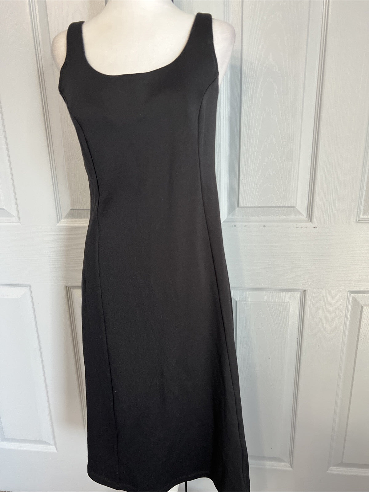 Vtg TravelSmith Coolmax Polyester Blend Sleeveless Dress 34B MIDI Size USA Made