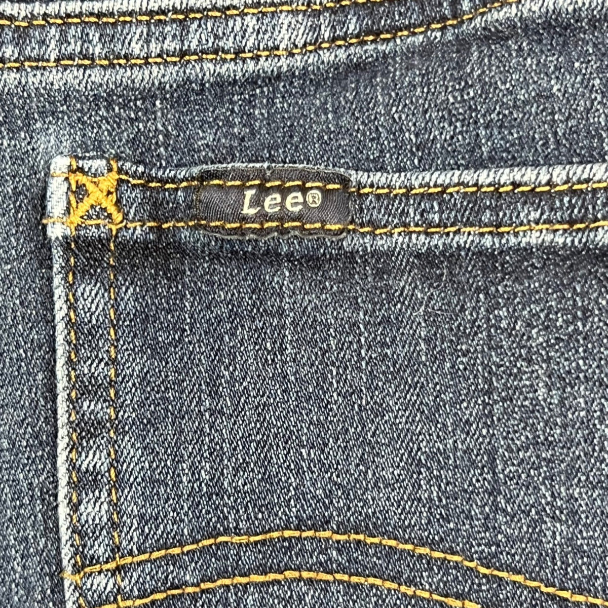 4 Pair Lee Slim Fit Straight Leg Jeans Womens 16 Medium Dark Wash Mid Rise Denim