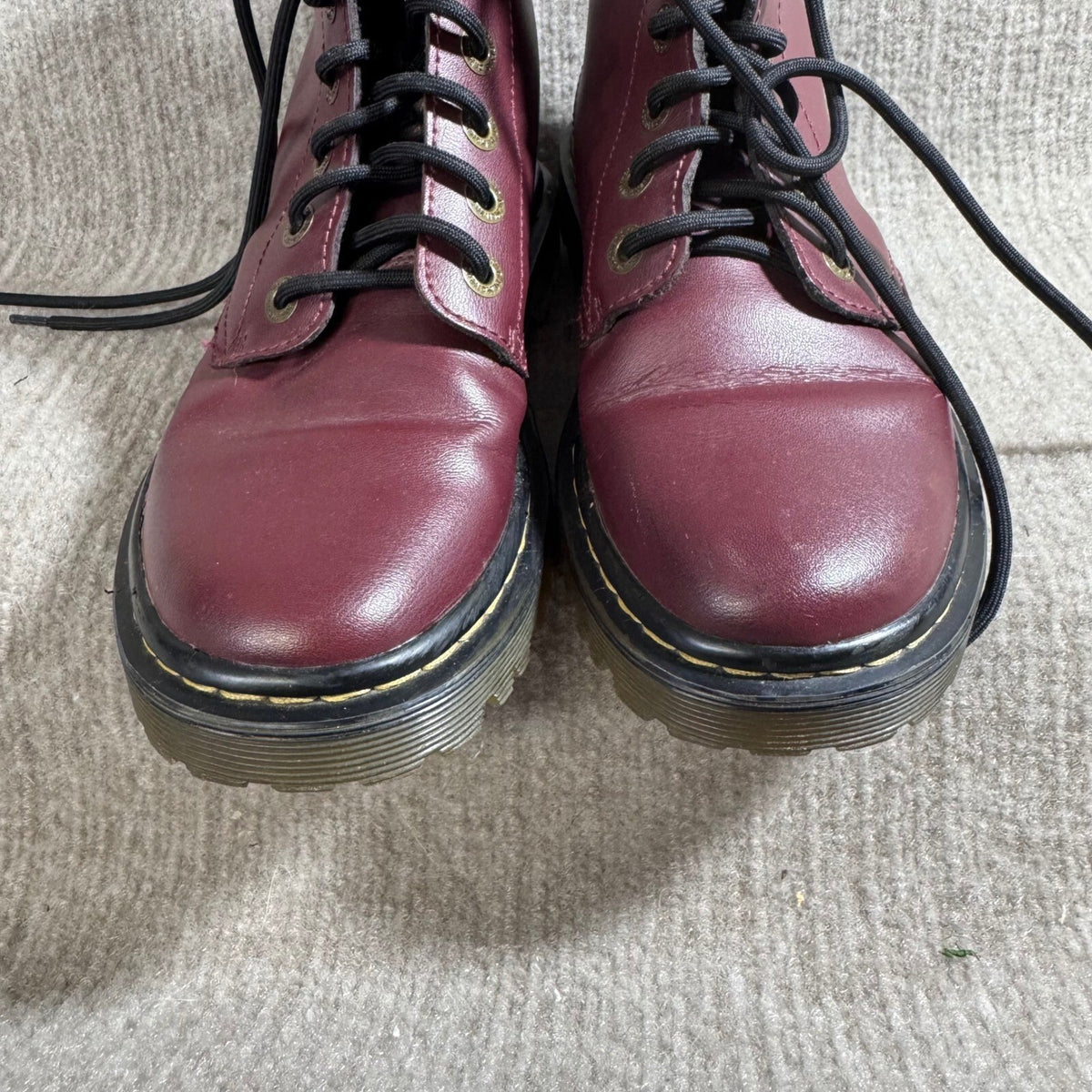 Dr. Martens Luana Boots Womens Size 6 Burgundy Leather Combat Ankle Goth Punk