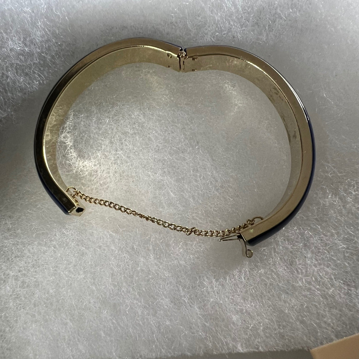 Unsigned Vintage Navy Bead Necklace Bangle Bracelet Earrings Jewelry Set