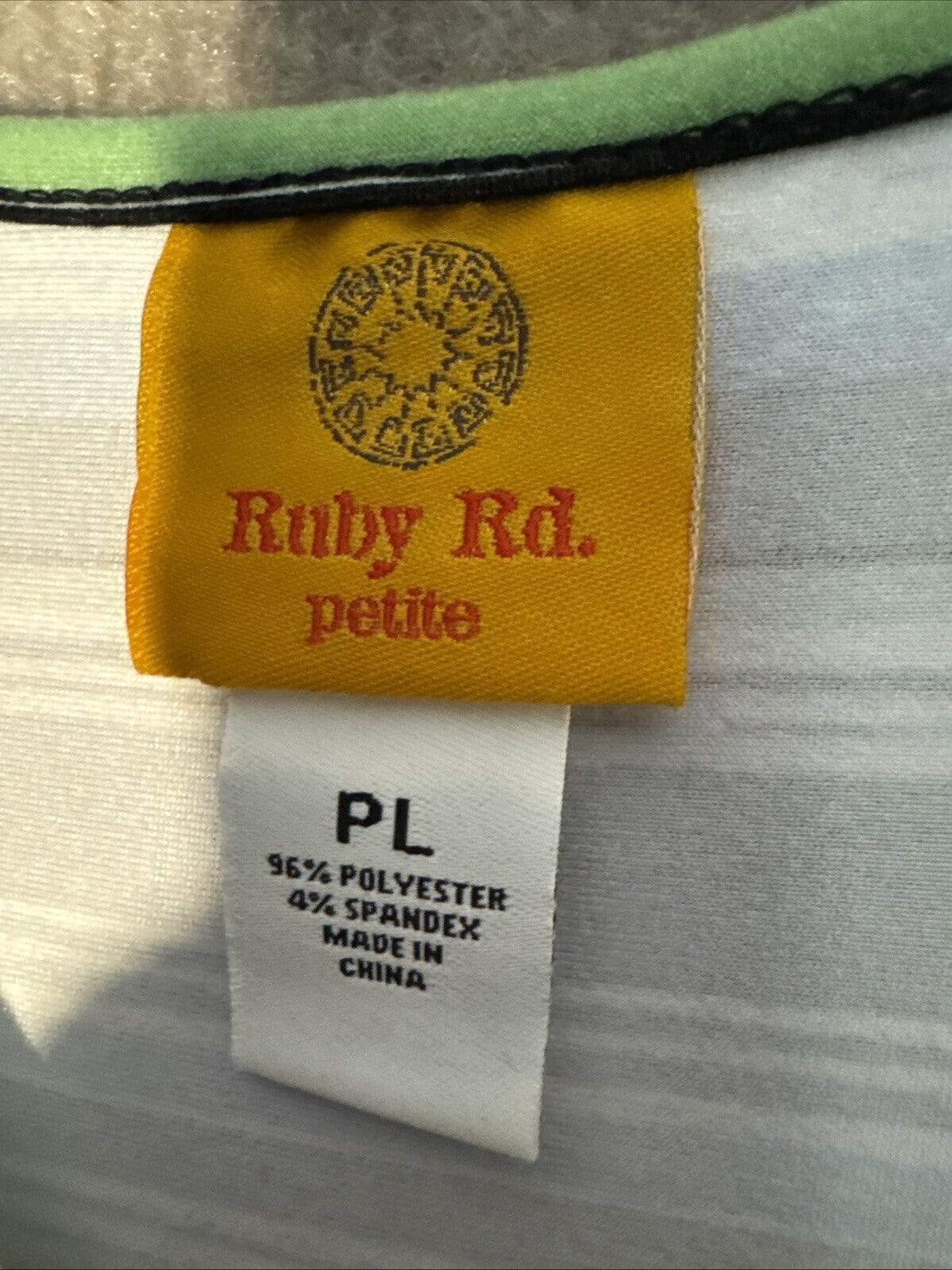 NWT Ruby Rd Top Women Petite Lg 3/4 sleeve