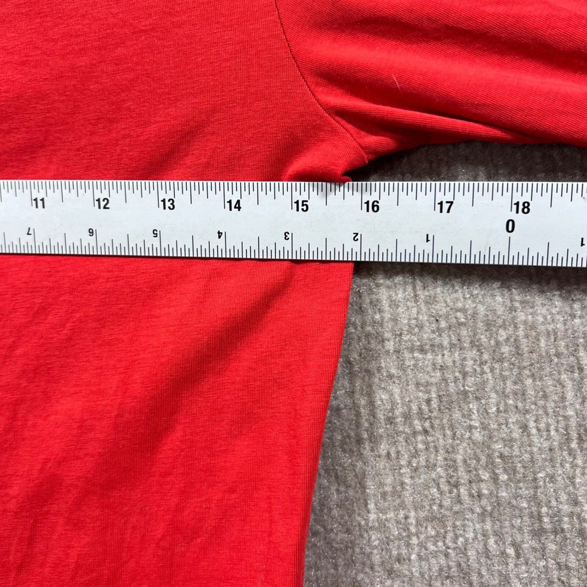 Weekend Max Mara Red Crew Neck 3/4 Sleeve Embellished Top Shirt Size S