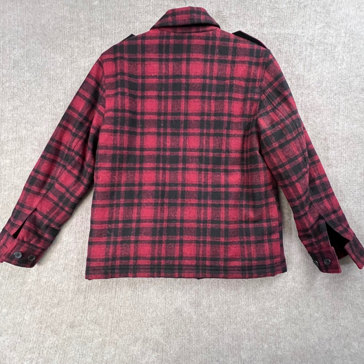 Route 66 Mens Buffalo Plaid Wool Full Zip Shacket Coat Size Medium Lined Warm