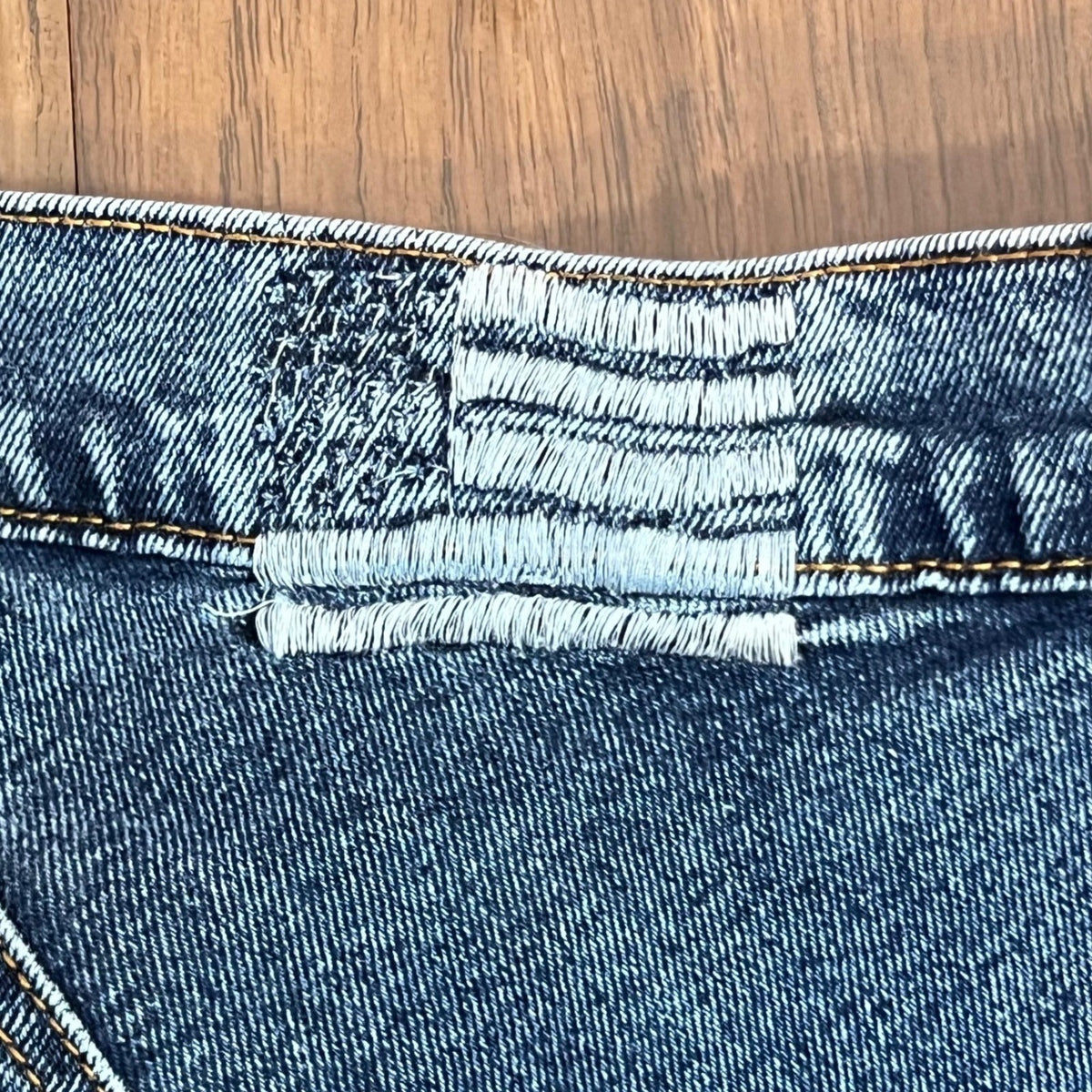 Revice Denim Star Jeans Women 31 High Rise Seam Front Slim Straight Western Blue