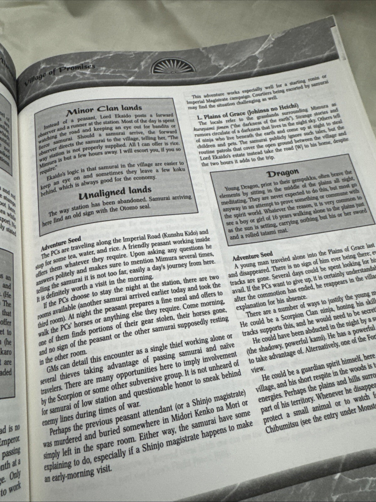 AEG L5R RPG Mimura - Village of Promises 4110. Legend Of The Five Rings.