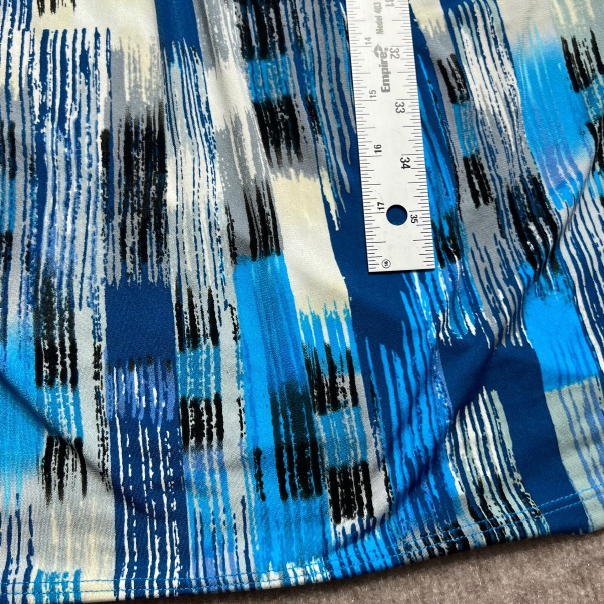NWT Dressbarn Abstract Print Surplice 3/4 Sleeve Midi Dress Sz 14 Stretch Career