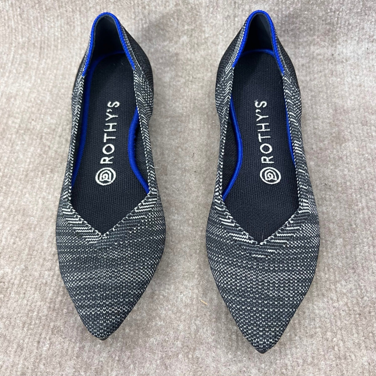 ROTHYS The Point Flats Granite Heather Women's Shoes 7 L Retired Breathable